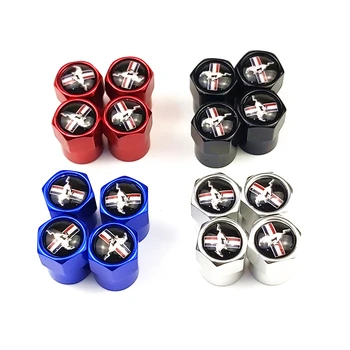 

4PCS Car Tires Wheel Valve Cap Dust Cover Auto Styling for Ford Wolf ST Racing GT Shelby mustang kuga 500 Accessories