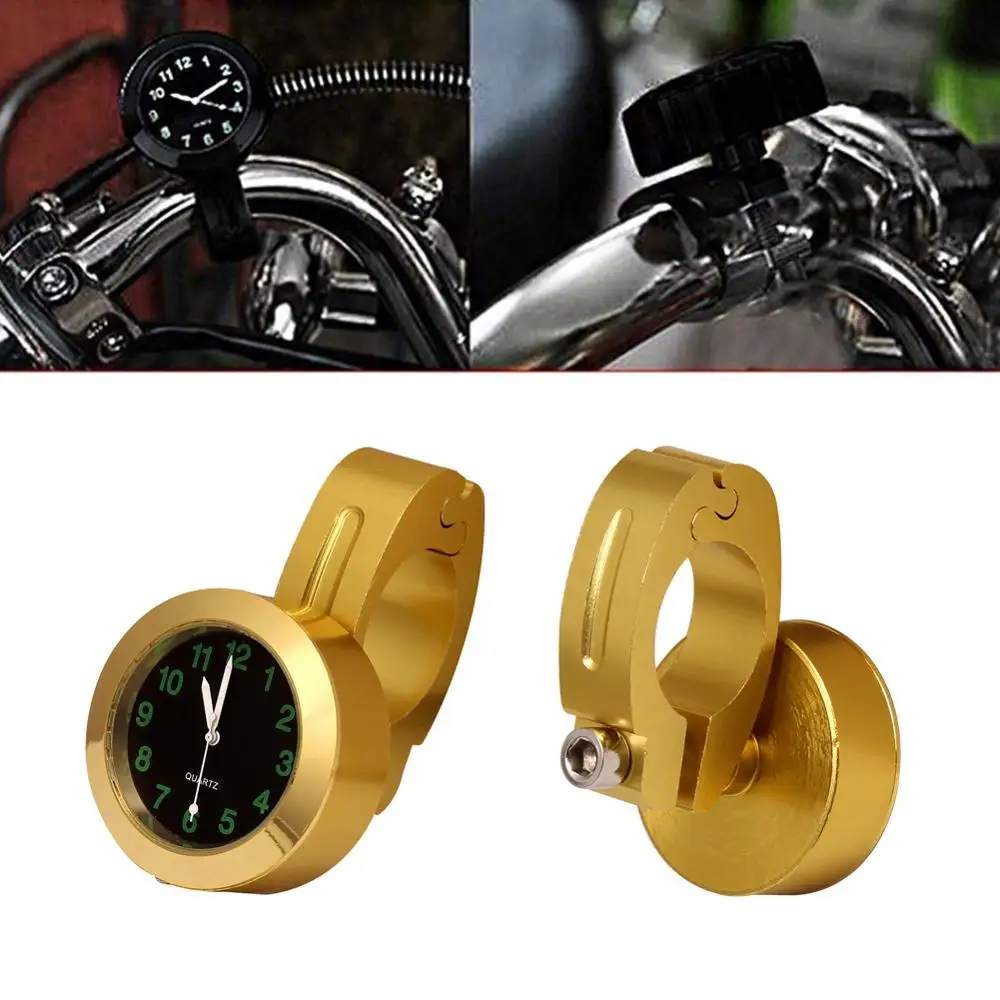 UniversalWaterproofMotorcycleHandlebarMountClockFit78or1
