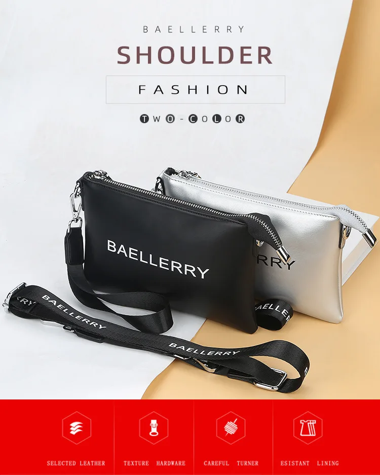 Baellerry, женский кожаный Длинный кошелек на молнии, деловой кошелек для телефона, Большая вместительная сумка-клатч для женщин