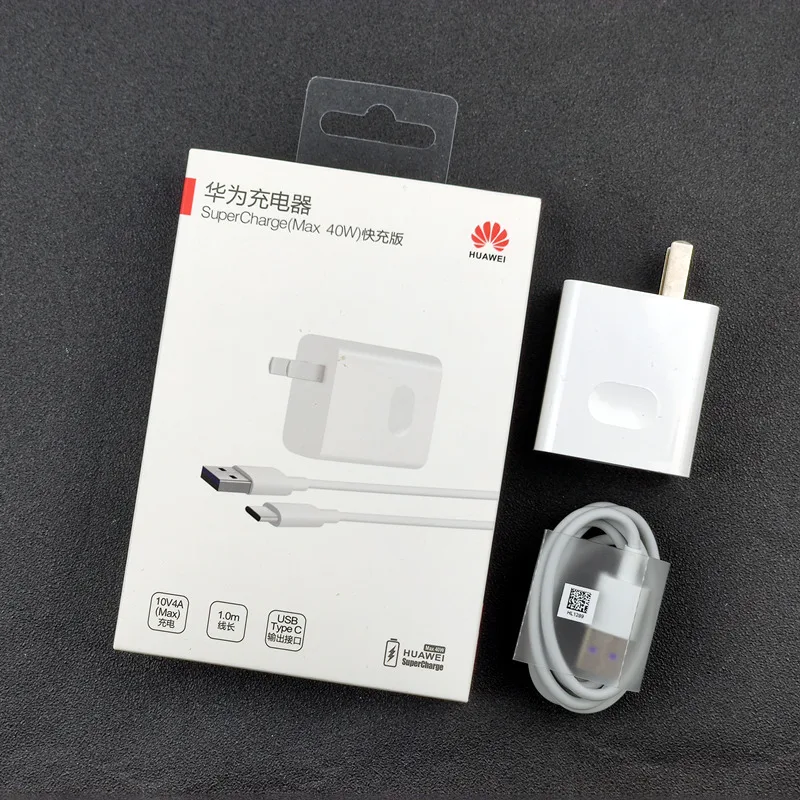 Huawei mate 30 Pro Supercharge зарядное устройство 40 Вт Быстрая зарядка Usb настенный адаптер для Nova 5t 5 P20 P30 pro Honor 20 V20 10 - Тип штекера: US Charger Set