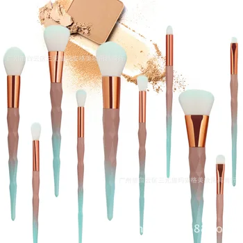 

MAANGE 10 DIAMOND HANDLE GRADIENT MAKEUP BRUSH BEAUTY TOOLS FACTORY DIRECT SALES Vip Link