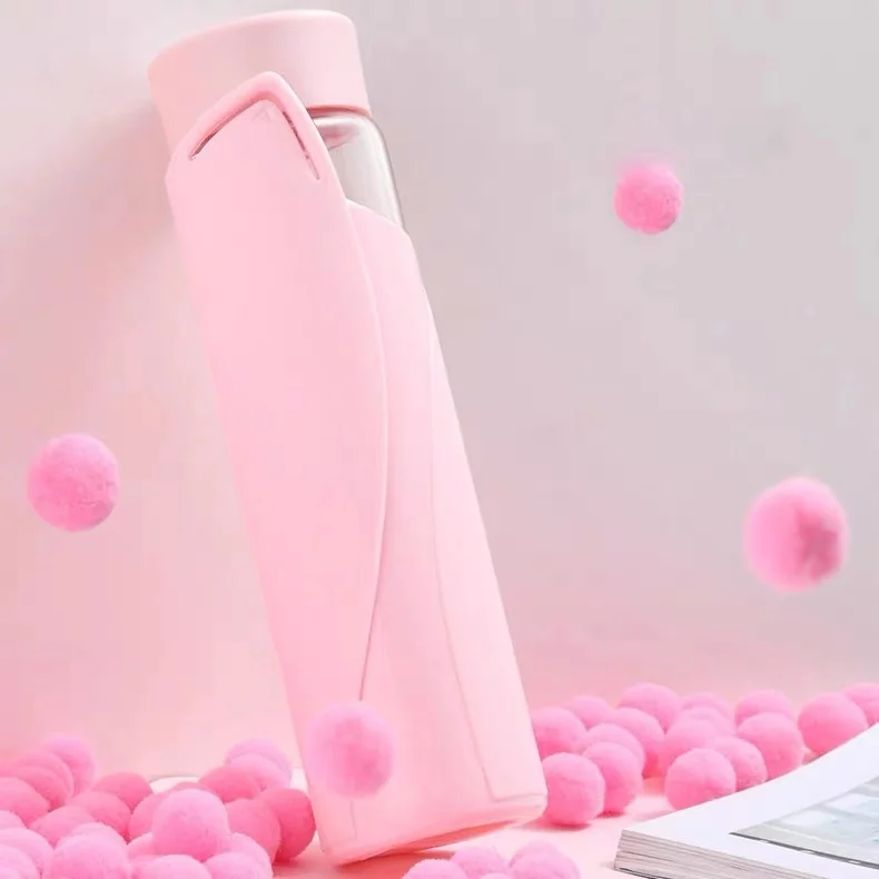 Стеклянная бутылка для воды с силиконовым Coth переносная Спортивная Бутылка Чашка для студентов теплоотвод 6 цветов на выбор