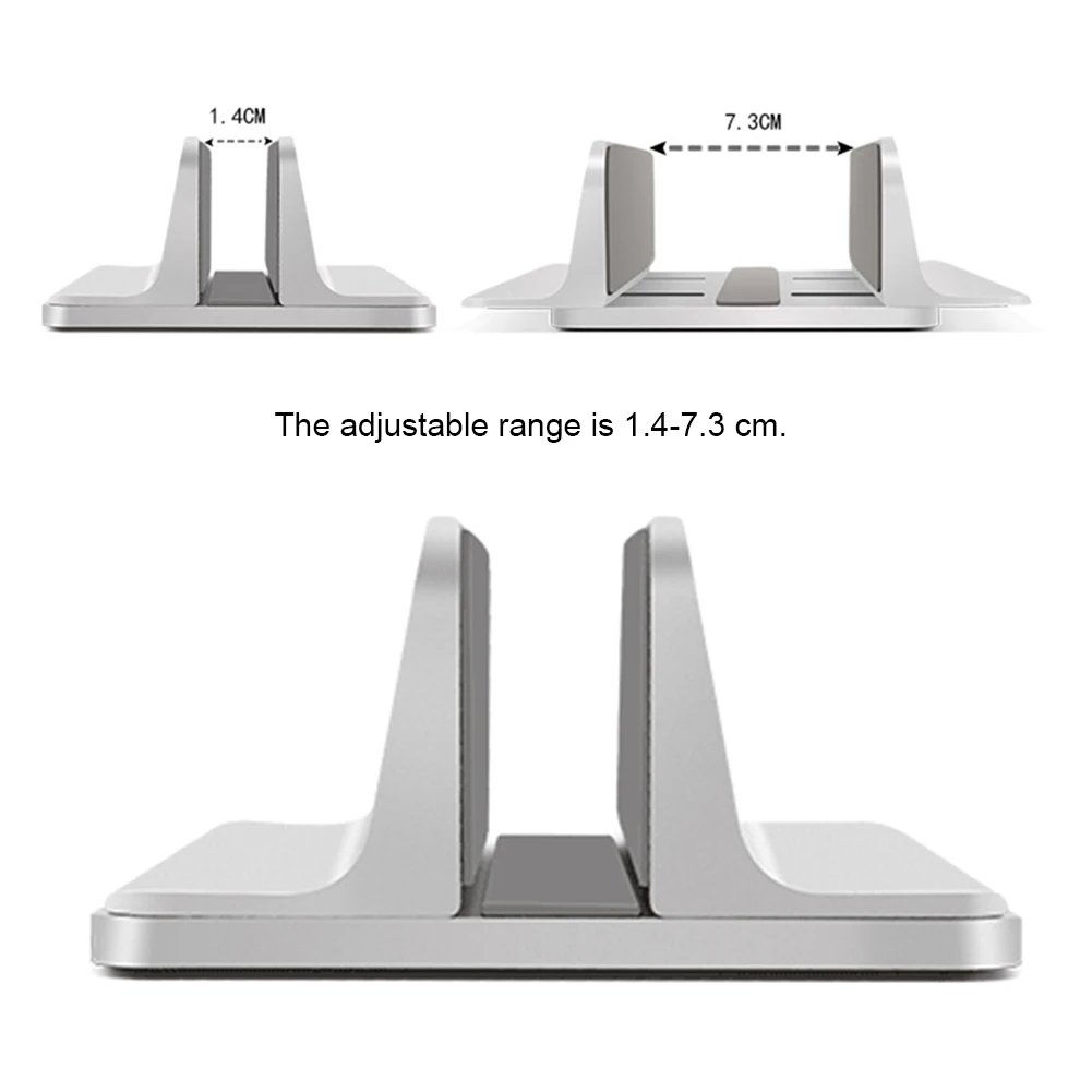 Tanie Pionowe podstawka do laptopa grubość aluminium regulowana podstawka biurowa stanowisko chłodzące stojak na laptopa dla Macbook Pro Air