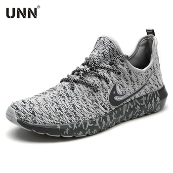 

UNN Ultra Running Shoes For Man Breathable Flyknit Super Sneakers Sport Shoes Men Casual Shoes Black Fitness Plus Size 39-47