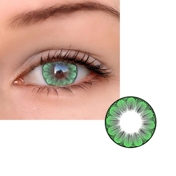

2Pcs/pair Mrs.H Contact Lenses Halloween Cosplay Contact Lenses Multi-Colored Lenses Year Thrown Lens Eye Of Green