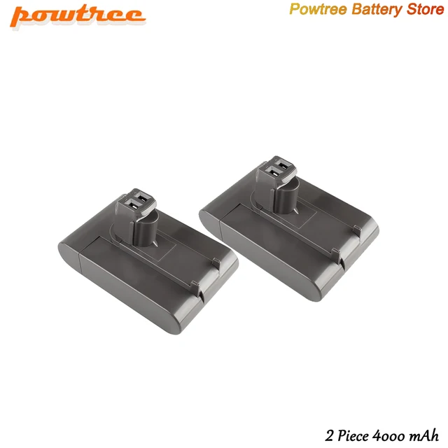 Powtree DC31 (type A) 22.2V 4000mAh Li-ion Vacuum Battery for Dyson DC35 DC45 DC31 DC34 DC44 DC31 Animal DC35 Animal 917083-01 L 2 Piece 4000mAh