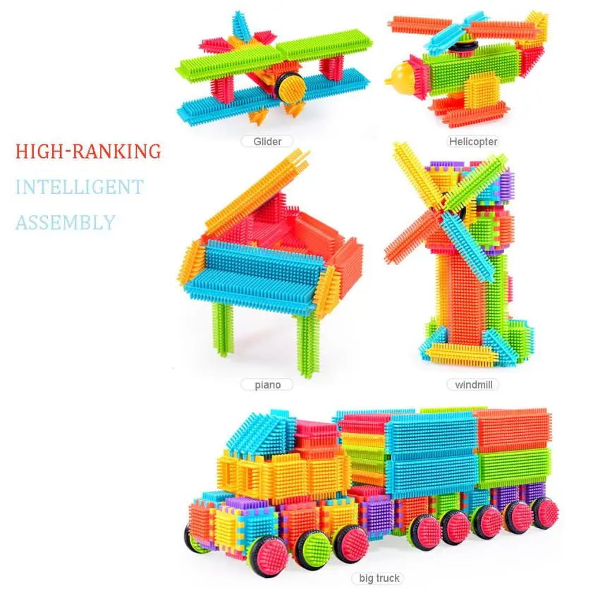 150 шт. щетиной формы 3D Строительные блоки плитки строительные доски интеллектуальная сборка развивающие игрушки для детей игры