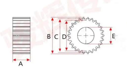 

Spur gear spur gear/cylindrical gear/gear 1 mold 12 teeth-35 teeth/tooth thickness 10MM/45 steel not quenched