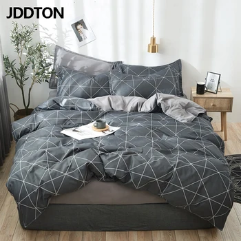 

JDDTON 2020 New Classic 4pcs Bedding Set Simple EU Style Bed Linen Duvet Cover Set AB Side Bed Sheet Set Pillowcase Cover BE069