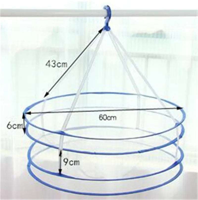 Large double-layer retractable folding windproof clothes basket