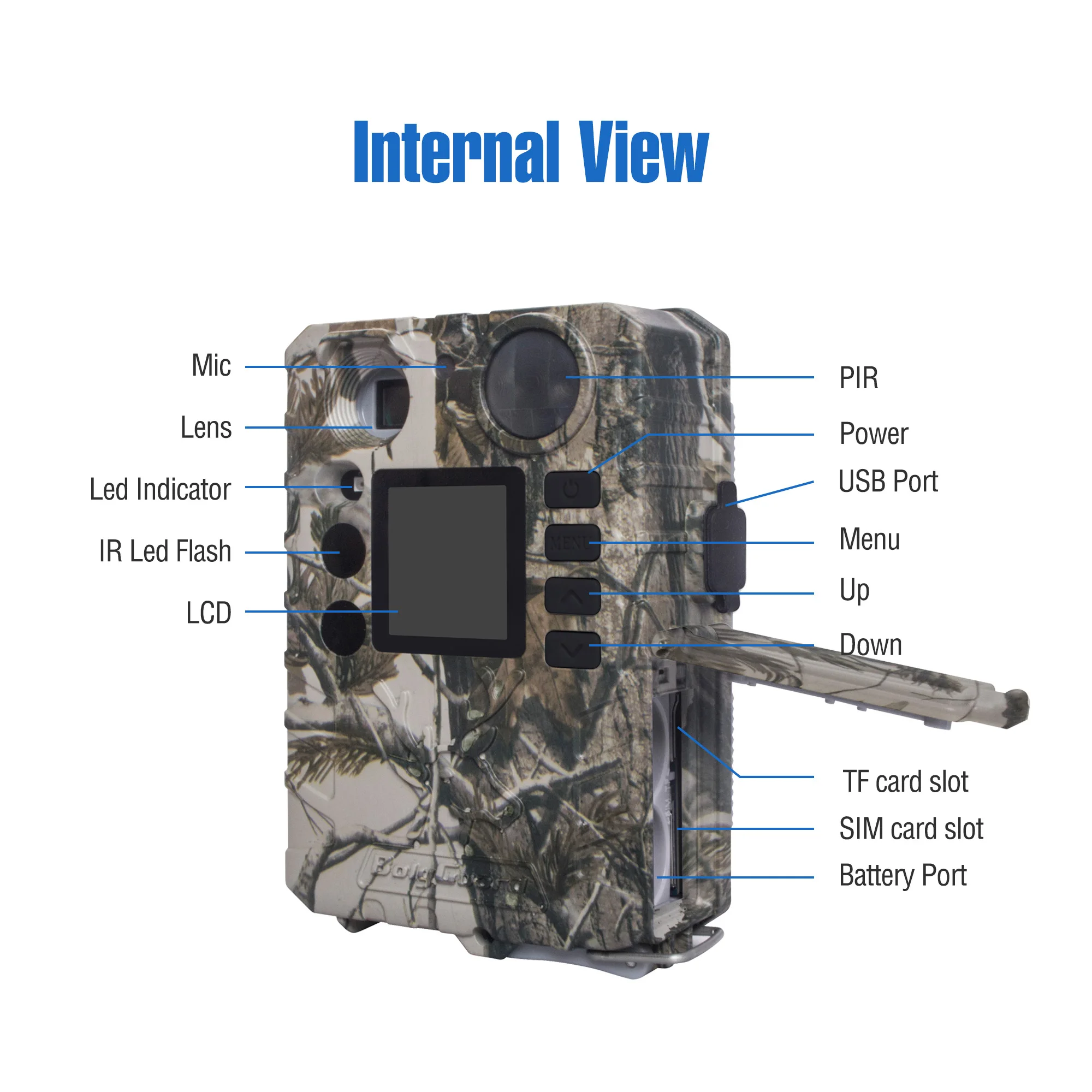 Boly BG310 Using18650 Batteries 27MP 940nm Night Vision LED Low Glow Hunting Camera Photo Trap Trail Camera Support Solar Panel