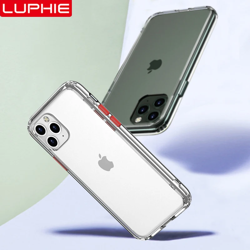 Прозрачный чехол LUPHIE для iPhone 11 Pro Max прозрачные чехлы контрастного цвета на