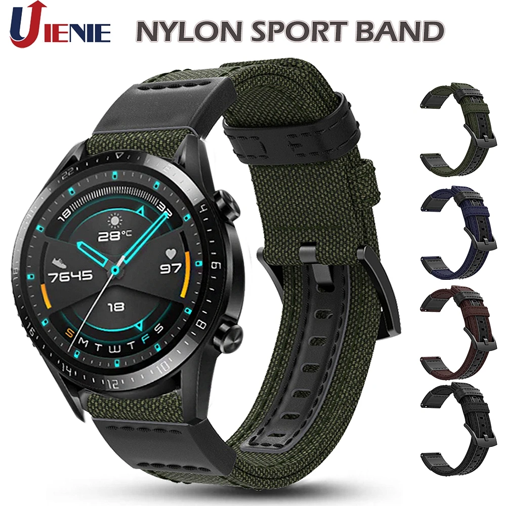 Нейлоновый ремешок для часов Huawei Watch GT GT2 42 мм 46 мм/HONOR Magic Sport Band 22/20 браслет Active Correa |