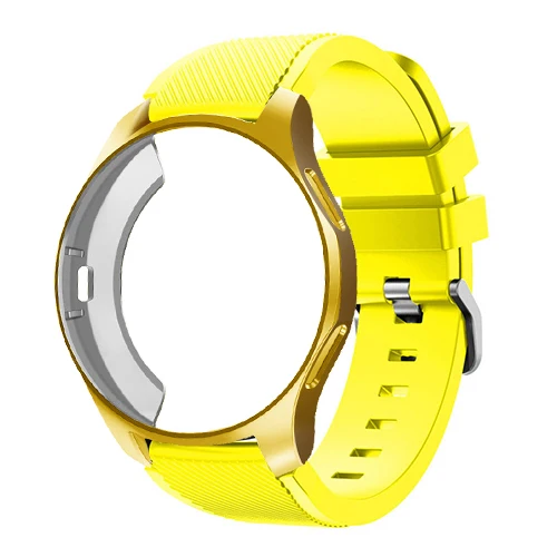 yellow 2 Galaxy watch чехол+ ремешок для samsung Galaxy watch 46 мм 42 мм gear S3 Frontier/Классический 22 мм ремешок для часов Универсальный защитный бампер - Цвет ремешка: yellow 2