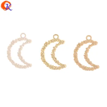 

Cordial Design 100Pcs 16*24MM Jewelry Accessories/Hand Made/Earrings Connectors/Moon Shape/DIY Making/Earring Findings/Charms
