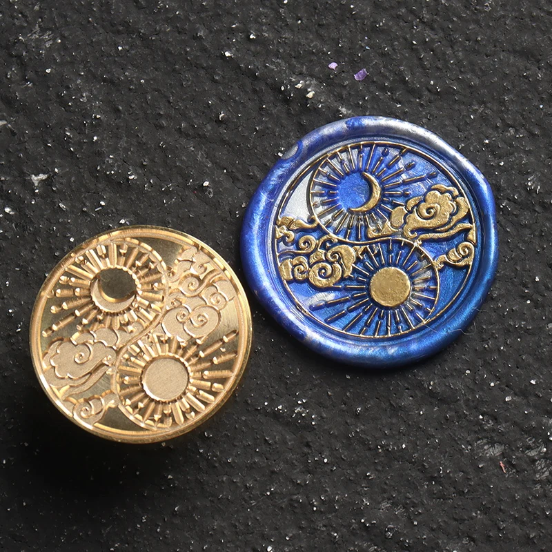 Hourglass Universe Fire Paint Seal Van Gogh's Starry Sky Sealing Wax Stamp Invitation Card Decoration DIY Sealing Wax Seal