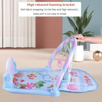 

0-3M Baby Play Mat Carpet Piano Keyboard Gym Fitness Frame Infant Crawling Playmat Lighting Educational Toys