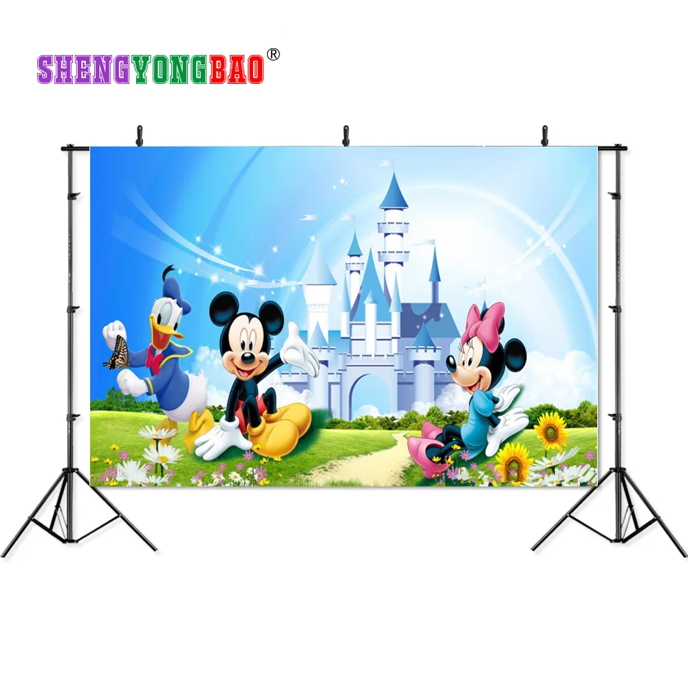 

SHENGYONGBAO Vinyl Backdrops for Photography Mickey Mouse Photo Studio Background NML-1083