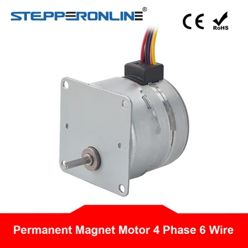 

50:1 Spur Gearbox Gear Motor DC Motor 12-24V Φ42x38mm Permanent Magnet Motor 4 Phase 6 Wire for CNC Machine