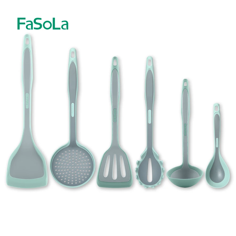 FaSoLa Silicone Spatula for Frying Pan Shovel Soup Spoon Noodle Cookware Cooking Accessories Tool Non-stic Kitchen Utensils | Дом и сад