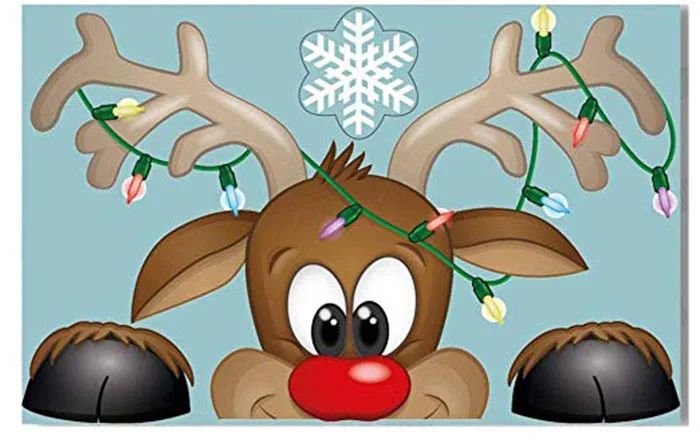 С Санта-Клаусом и оленем Рождество ПВХ статическая наклейка украшать для домашних окон большой снег хлопья стикер на стену новогодние вечерние стеклянные наряды ювелирные изделия - Цвет: Elk