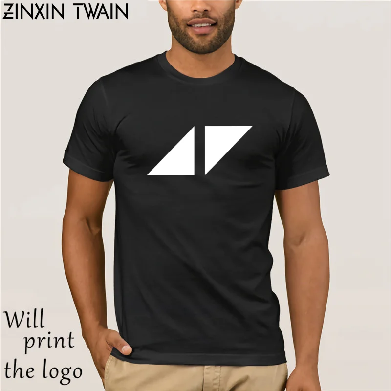 Logo Avicii Merchandise Tee Shirts Cute T-Shirt Print Oversize T-Shirts Beach Shirt Big T Plus Size 2XL 3XL | Мужская одежда