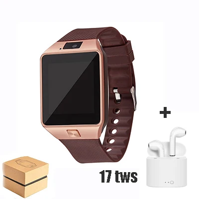 Gold B Умные часы с Bluetooth DZ09, умные часы, трекер сна, будильник, циферблат, ответ на вызов, SIM, TF карта, камера, умные часы для Android - Цвет: Gold B