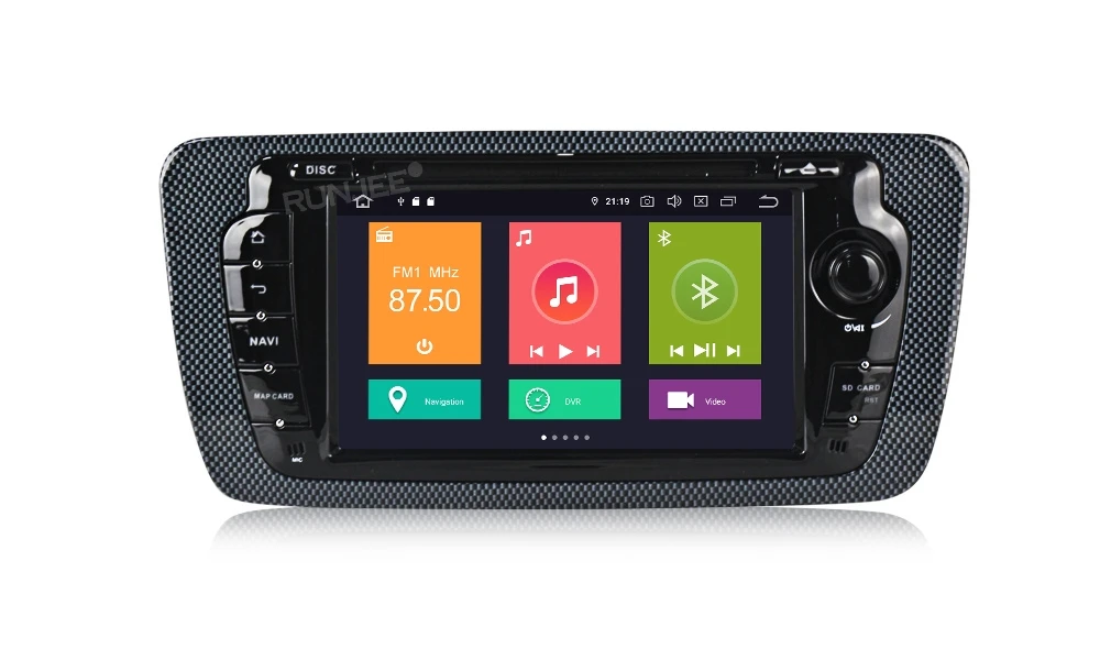 Top RUNJEE Android 9.0 PX6 4GB 64GB Car DVD Multimedia player For Seat Ibiza 6j 2009-2013 GPS Navigation 2 din screen Autoradio 6