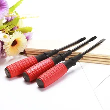 Рукава Plug-on передатчик 3-дюймовая пленка крест плоская отвертка домашняя Повседневная Красная рукоятка Магнитная отвертка два юаней магазин с клипсой