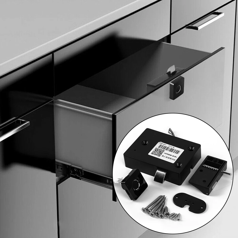 

1 Pc Automatic Smart Fingerprint Lock Drawer Cabinet Clothes Storage Anti-theft