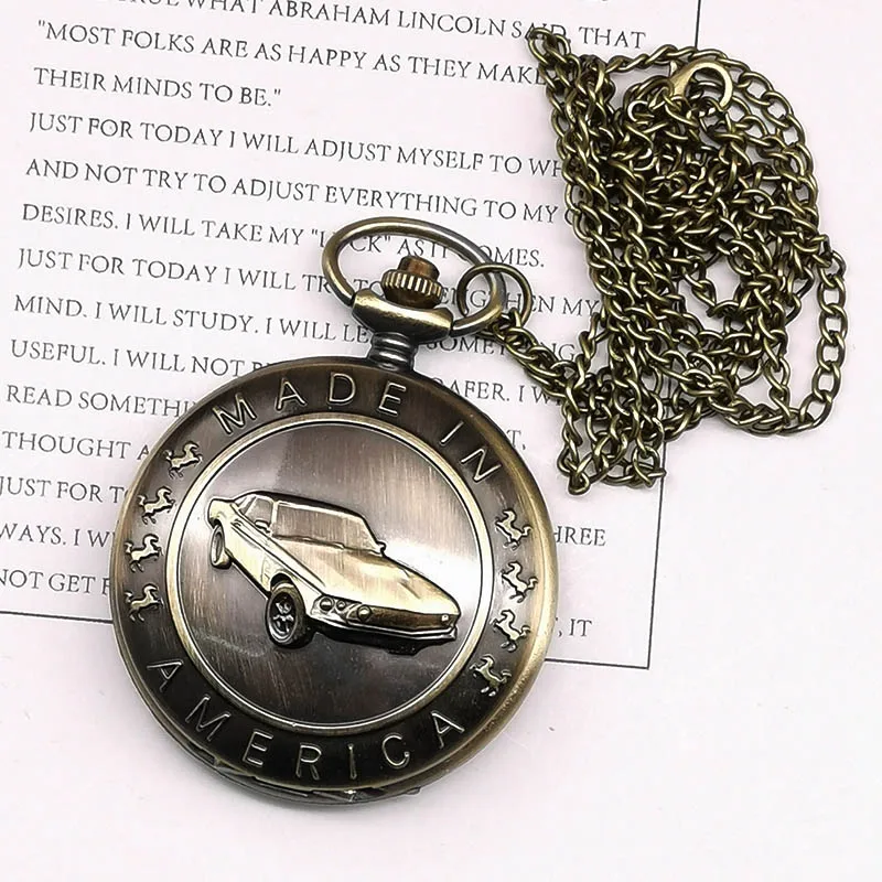 Antique-Car-Pocket-Watch-Classic-Mustang-Sedan-Made-In-America-Carving-Pendant-Chain-Cool-Men-Clock (2)