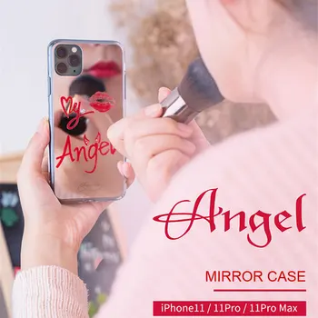 

Kingxbar Mirror Case for iPhone 11 Pro/11/11 Pro Max Luxury Shockproof Glitter Crystal Diamond Letter Phone Back Cover For Girls