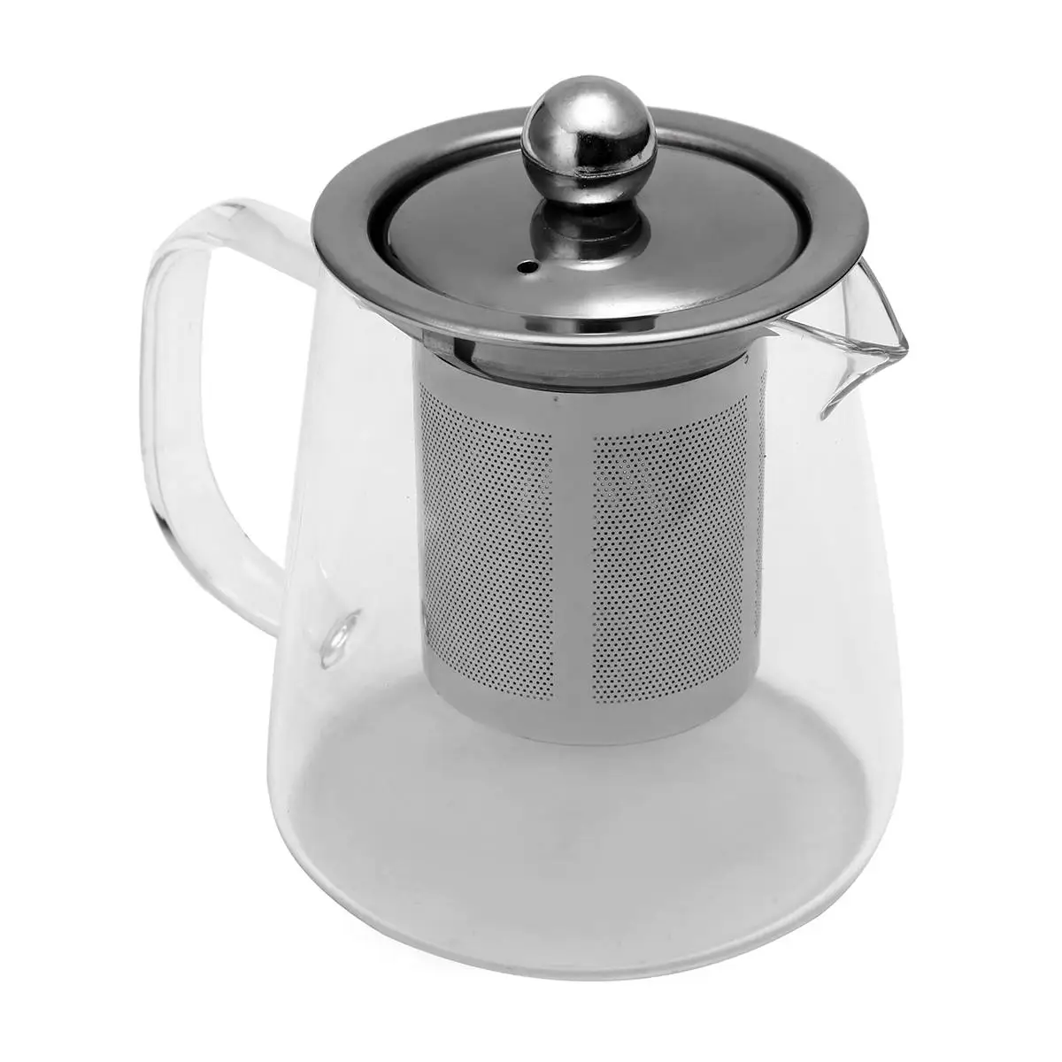 450/750/950ml Stainless Steel Teapot Heat Resistant Clear Glass Tea Pot With Infuser Coffee Tea Leaf Herbal Pot