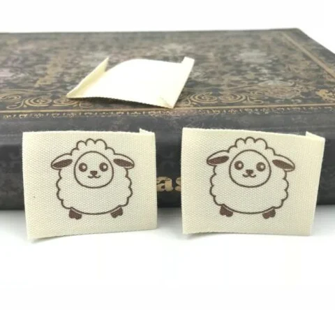 Sheep-2 -100PCS DIY 100 шт. тканевая бирка моющиеся одежда тканые ярлыки аксессуары для шитья - Цвет: Sheep-2 -100PCS