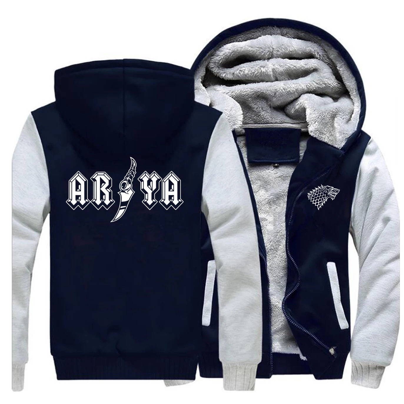 

Men Game of Thrones Casual raglan Hooded Hoodie plus size Fleece Sweatshirt 2019 Autumn Winter Long Sleeve warm man trend Jacket