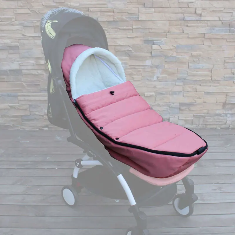 Upgrade pink Зимний чехол для ног в детскую коляску теплый мешок для yoyo Yoya Babythrone Bugaboo коляска аксессуары для коляски Babyzen часть - Цвет: Upgrade pink