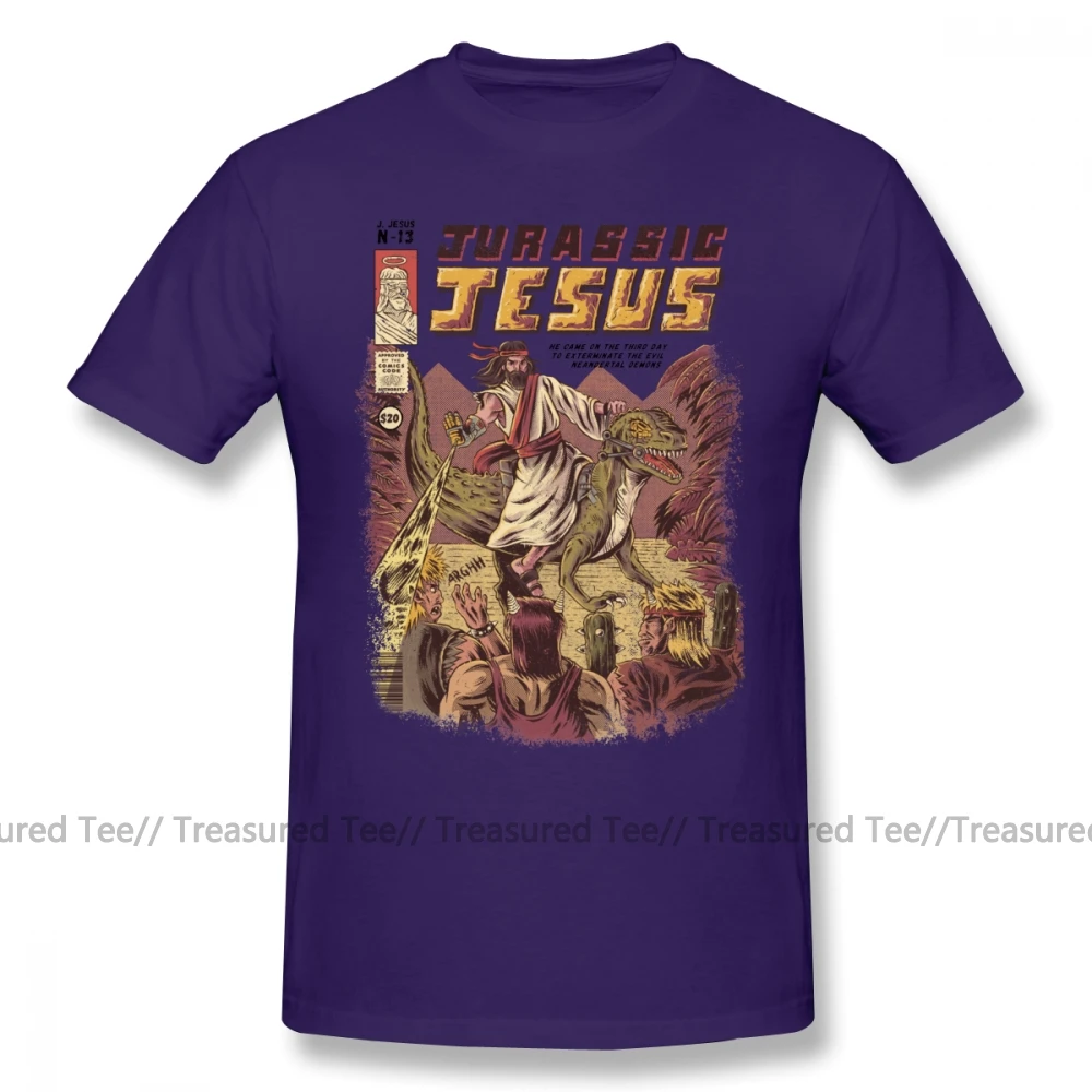 Футболка Jesus JURASSIC, футболка Jesus, Теплый черный пуловер, футболка, мужская, XXL, повседневная, хлопковая, уличная, длинная, футболки - Цвет: Purple