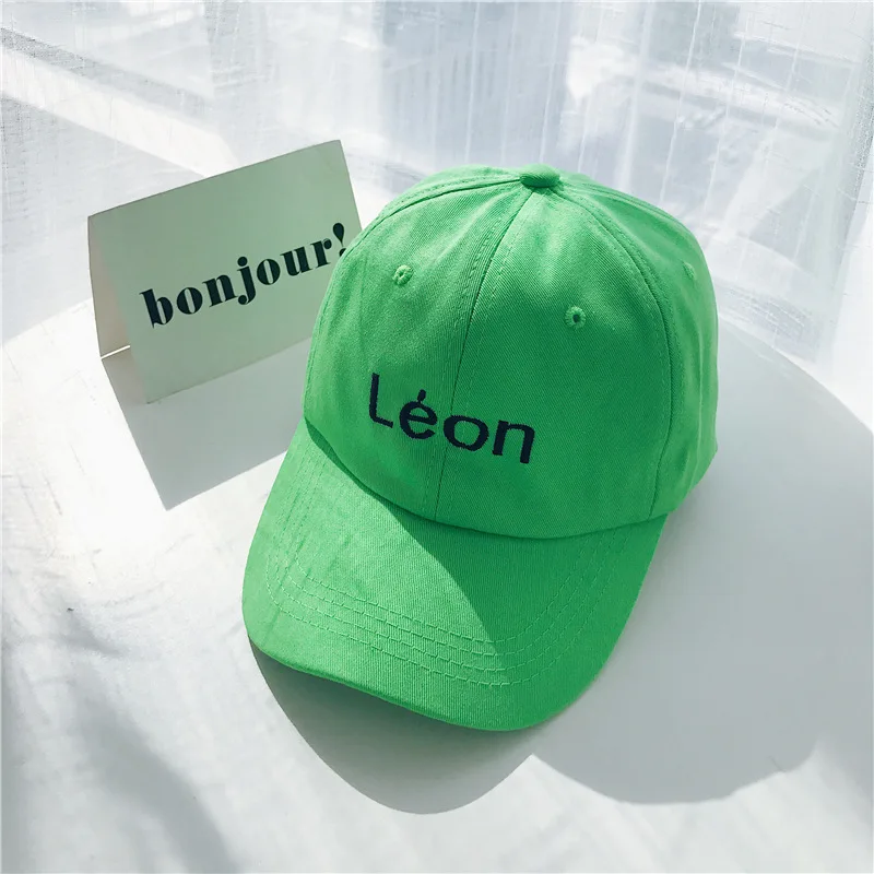 Snapback Hip Hop Baseball Cap High Street Embroidery Sun Hats Fluorescent green LEON High Quality Unisex Baseball Caps Orange (26)