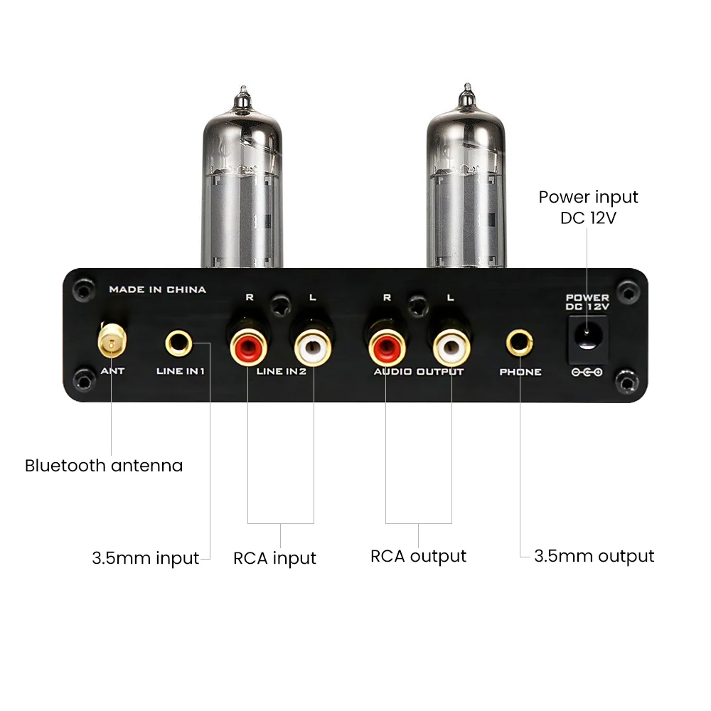 Bluetooth усилитель для домашнего кинотеатра вакуумный наушников Premp Hi Fi стереозвук