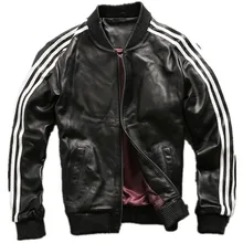 Мужская Черная куртка из натуральной кожи размера плюс XXXXL из настоящей тонкой овчины Мужская Зимняя Повседневная модная кожаная куртка