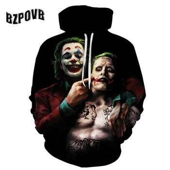 

2019 New Joker Sweatshirts Men Brand Hoodies Men Joker Suicide Squad Deadshot 3D Printing Hoodie Male Casual Tracksuits Tops 6XL