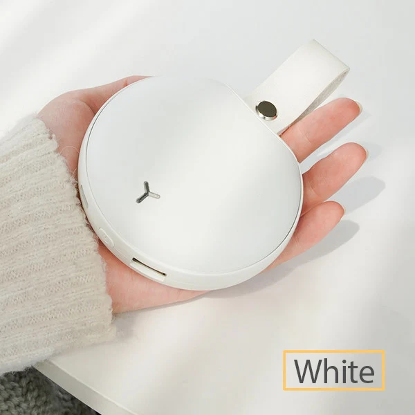Benks грелки для рук power Bank 2A Быстрая зарядка с кабелем usb type C для Xiaomi iPhone X Внешняя батарея повербанк мини банк питания - Цвет: White