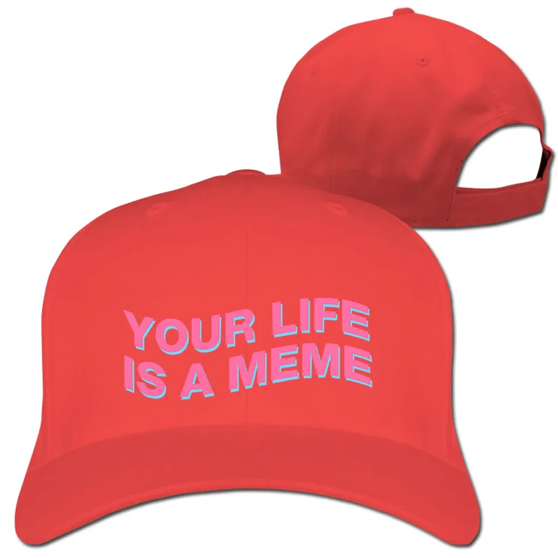Ваша жизнь является мемом tumblr instagram tumblr эстетика vaporwave бейсболка для мужчин и женщин Кепка водителя грузовика Регулируемая Кепка - Цвет: 1-Red