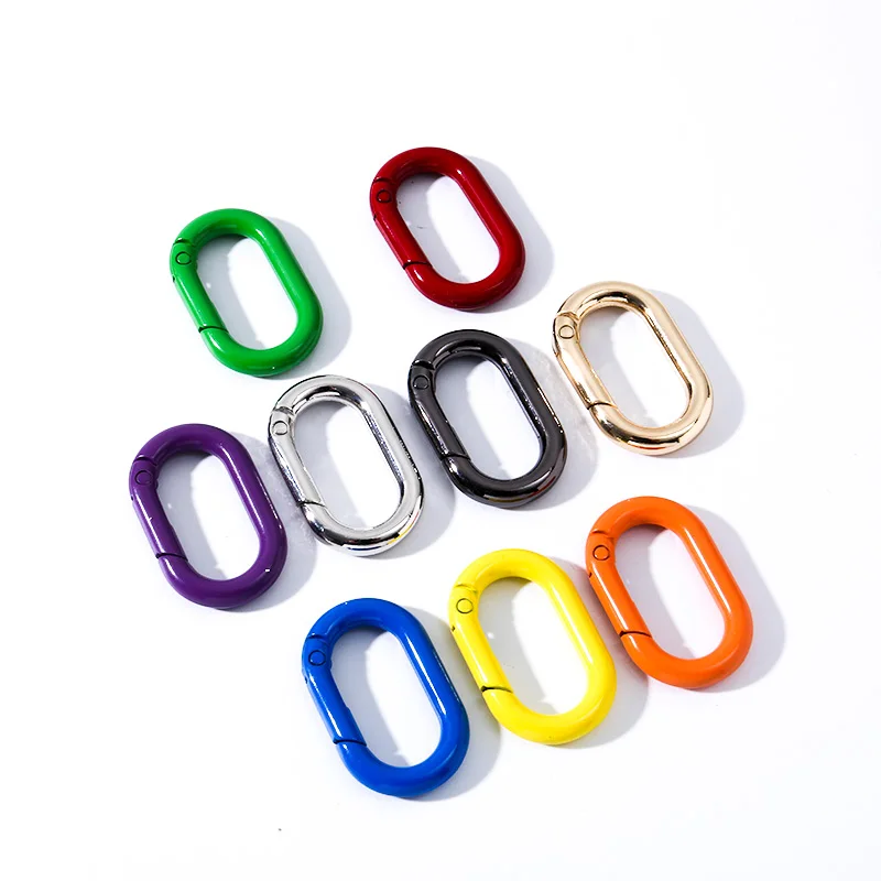 

9PCS Keychain Metal Multicolor Round Keychain Mini Car Personality Keyring DIY Cute Handbag Charm Christmas Keychain