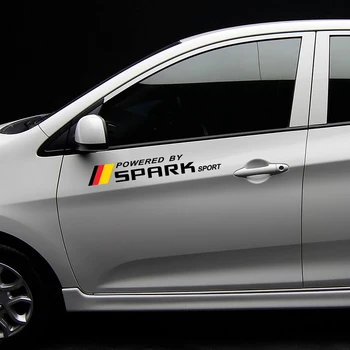 

For Chevrolet Spark Reflective Decal Auto Body Captivation Decor Accessories Styling 2PCS Car Door Side Graphical Vinyl Stickers