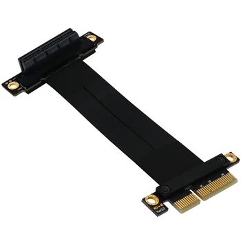 

PCI-E 4X Extension Cable PCI Express Riser Cable 270 degree Reverse PCI-E Supports 1X/4X/8X/16X Card for Desktop PC