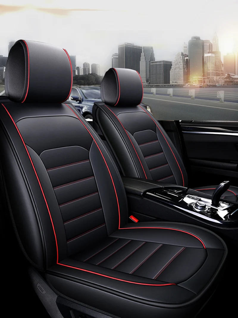 

Leather Universal auto Car seat cover For Toyota RAV4 PRADO COROLLA Camry Prius Reiz CROWN yaris automobiles accessories seat covers