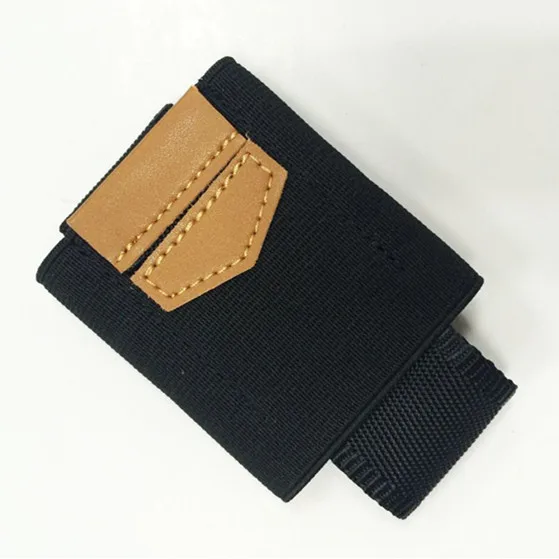khaki x black Фиолетовый 1 шт. эластичный кредитный держатель для карт мини маленький Мужской Бизнес ID держатель для карт дорожный Органайзер значок минималистичный тонкий кошелек - Цвет: khaki x black
