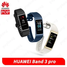 Браслет huawei Band 3 Pro B29 с металлической рамкой Amoled Водонепроницаемый Bluetooth Сенсорный экран Датчик сердечного ритма