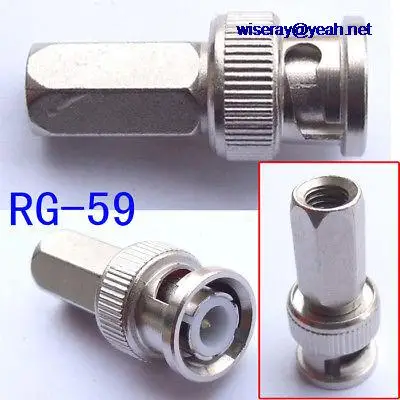 DHL/EMS 200PC BNC штекер RG 59 разъемы коаксиальный CCTV cameras-A8